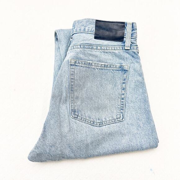 Ebure Light Wash Button Fly Straight Leg Denim Jeans 100% Cotton Size 38 - Picture 1 of 8